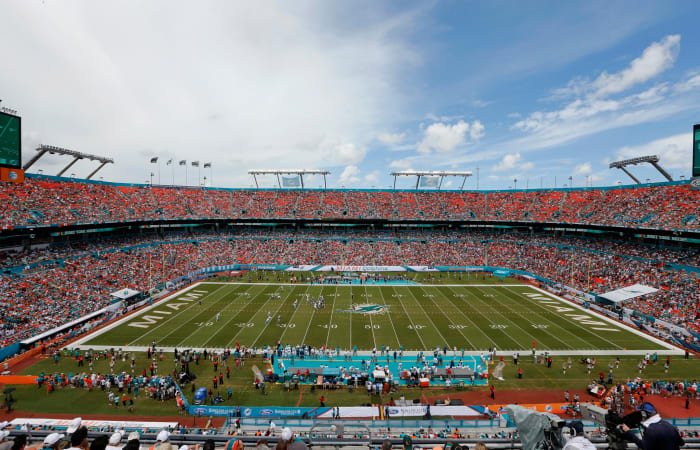 A general view of the Miami Dolphins stadium.