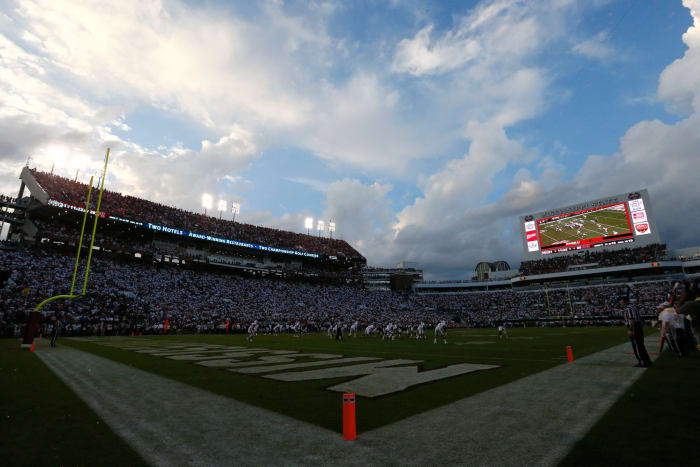 A general view of Mississippi State's football field.