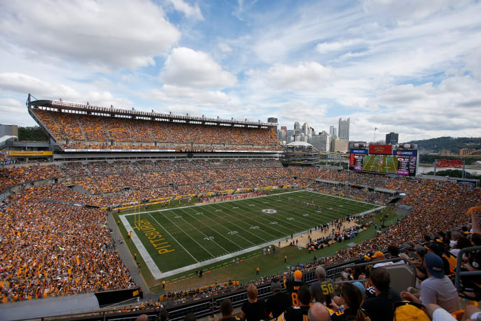 A general view of the Pittsburgh Steelers stadium.