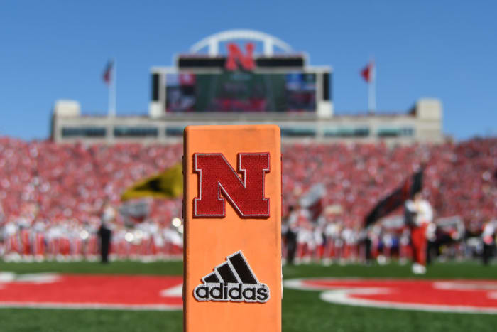 a closeup of a nebraska pylon