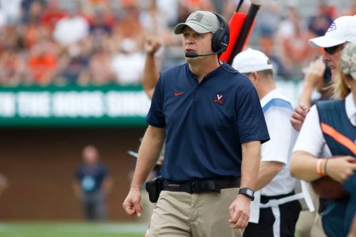 Virginia football head coach Bronco Mendenhall.