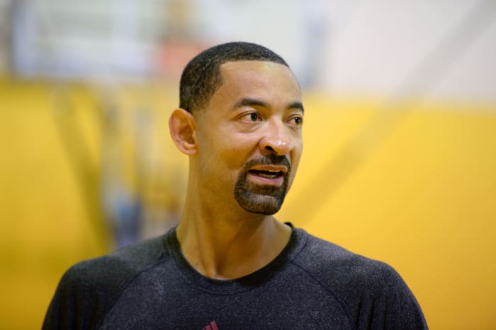 Juwan Howard at Miami Heat practice.