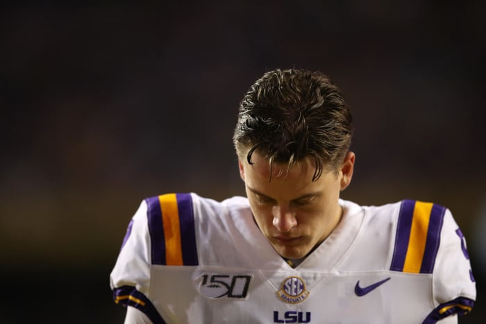 LSU quarterback Joe Burrow at home against Arkansas.