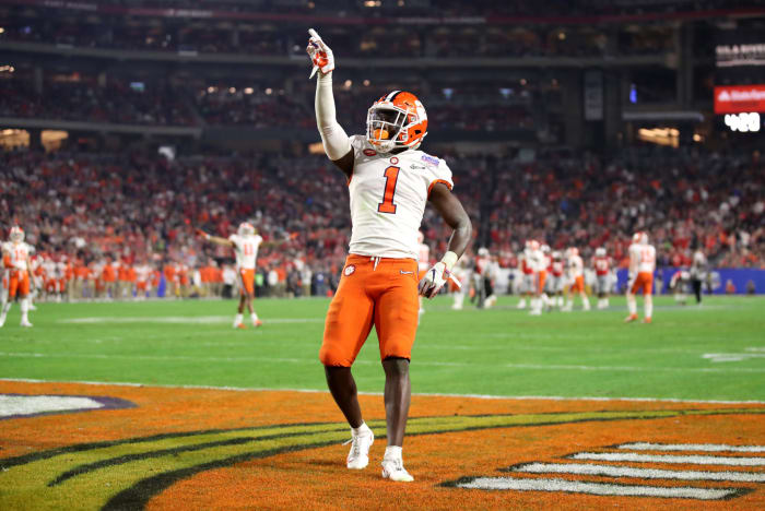 Derion Kendrick of Clemson celebrates.