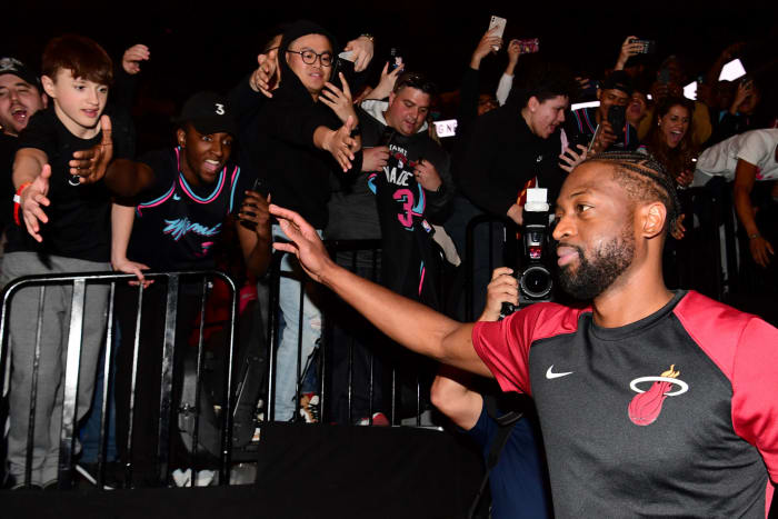 Dwyane Wade takes the floor one last time.