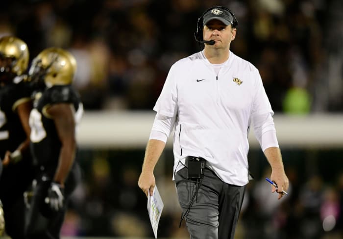 UCF coach Josh Heupel looks on during game.