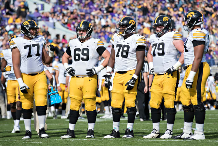 Iowa football's offensive line.