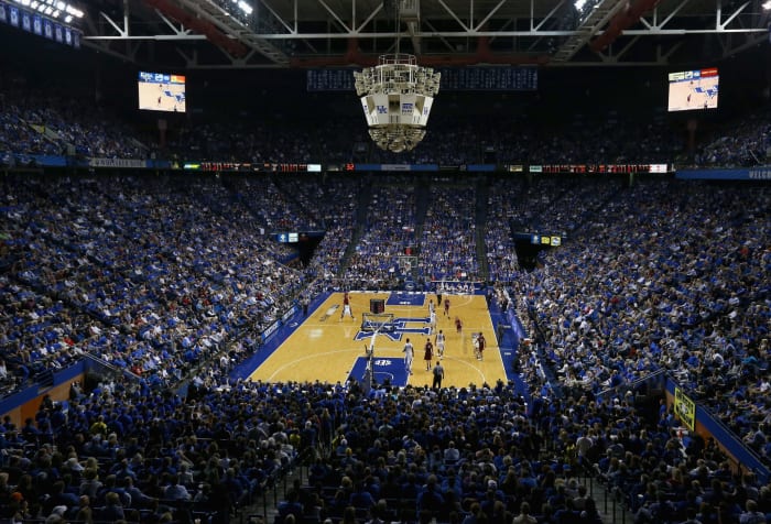A general view of Rupp Arena, Kentucky's basketball court.