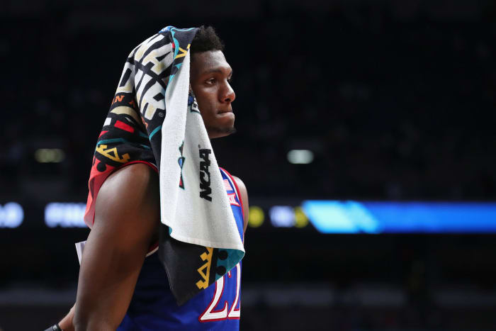 Kansas center Silvio De Sousa at the Final Four.