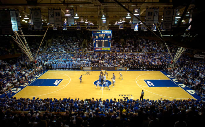 Duke and UNC get set for the tip.