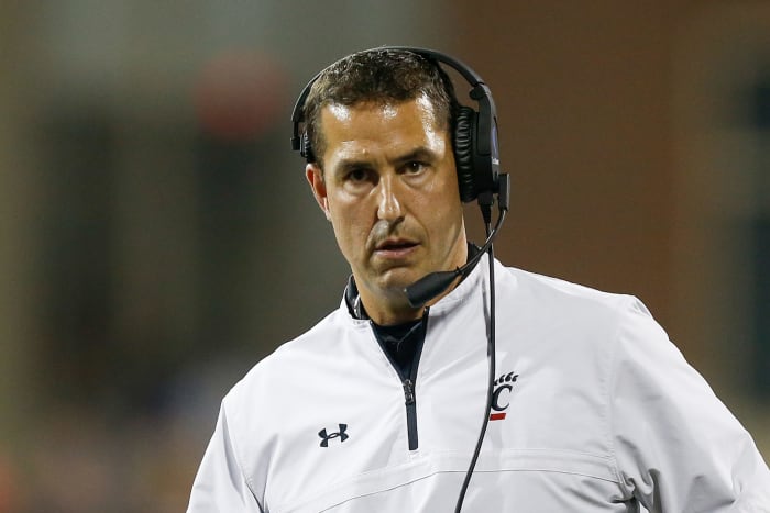 Luke Fickell coaching Cincinnati.