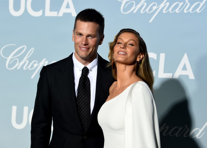 Tom Brady and Gisele on the red carpet.