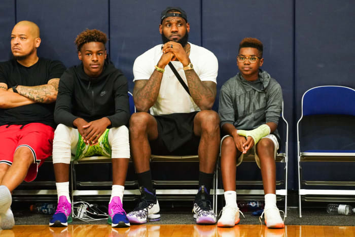 lebron james jr. with his dad