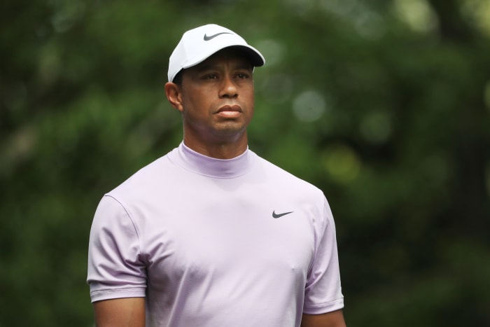 tiger woods at the masters on saturday