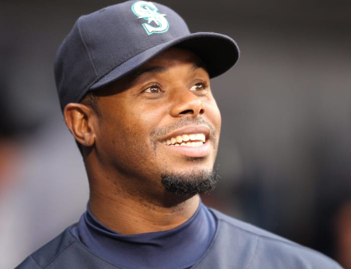 A closeup of Ken Griffey Jr.