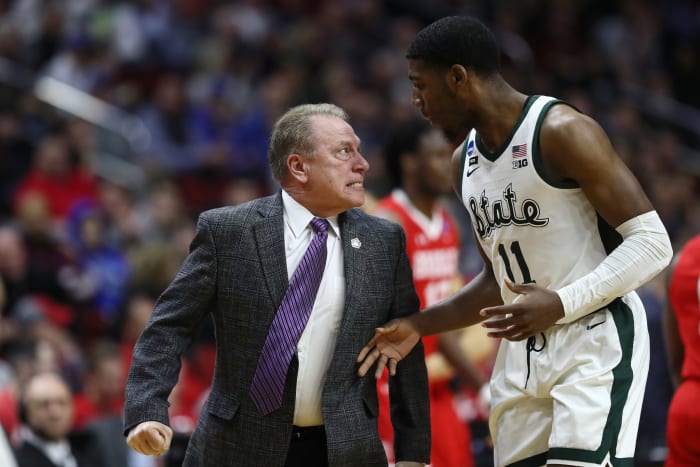 michigan state head coach tom izzo during a game