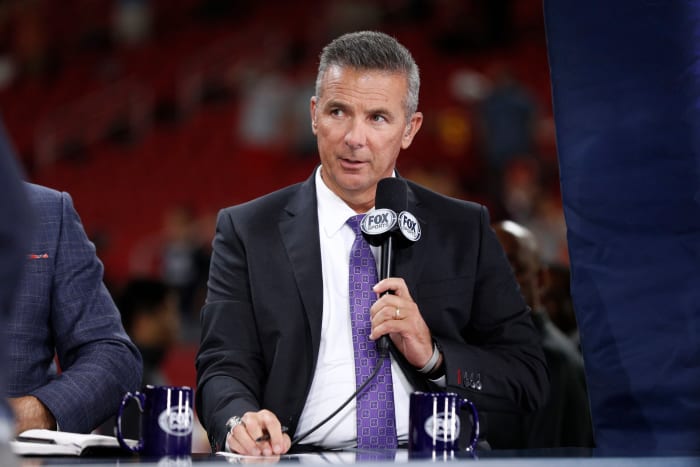 FOX Sports college football analyst Urban Meyer on the Big Noon Kickoff set.
