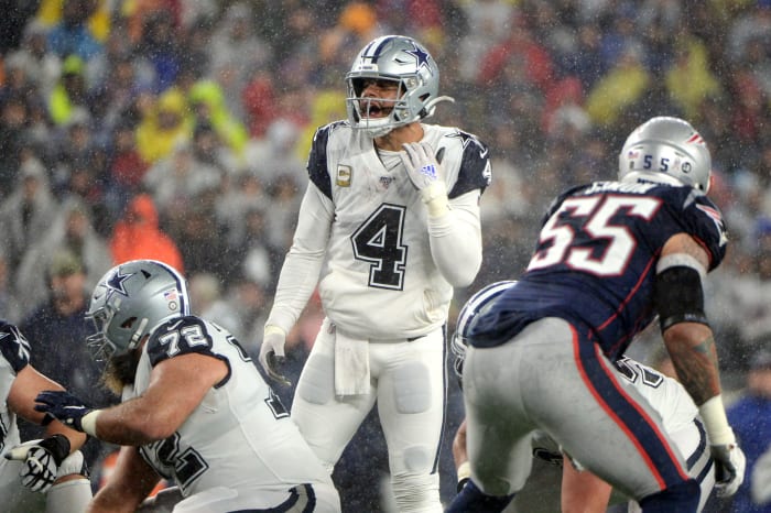 Cowboys vs. Patriots in Gillette Stadium tonight.