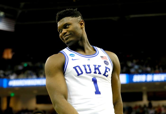 duke star freshman zion williamson during the ncaa tournament