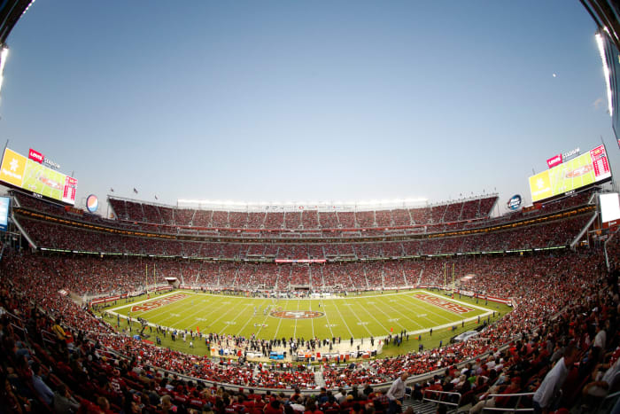A general view of the San Francisco 49ers stadium.