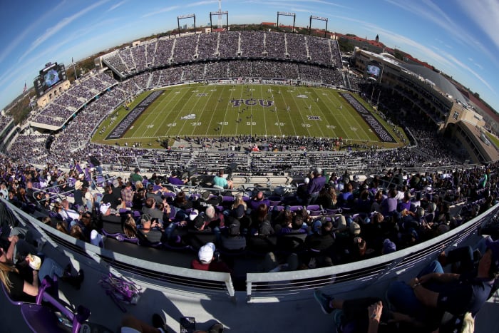 A general view of TCU's football stadium.