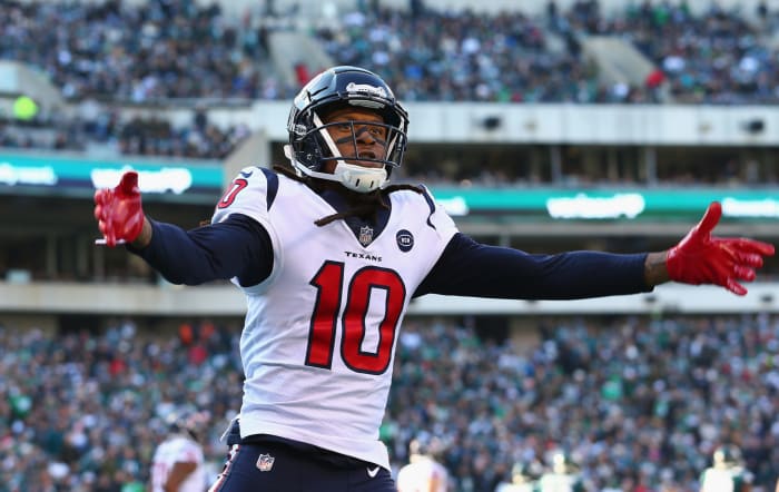 DeAndre Hopkins celebrating a touchdown.