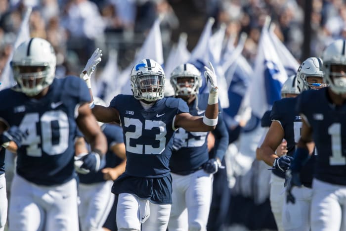 Penn State's Ayron Monroe pumps up the crowd.