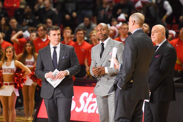 Duke great Jay Williams speaks on College GameDay before a game.