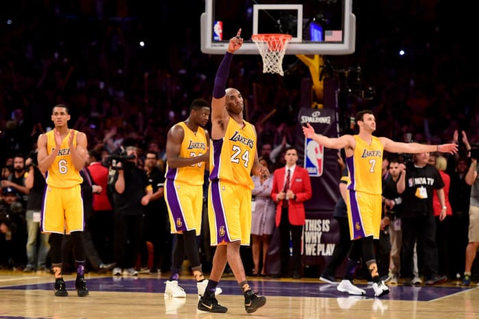 Kobe Bryant in his final NBA game.