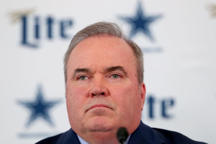 Mike McCarthy at his Dallas Cowboys press conference.