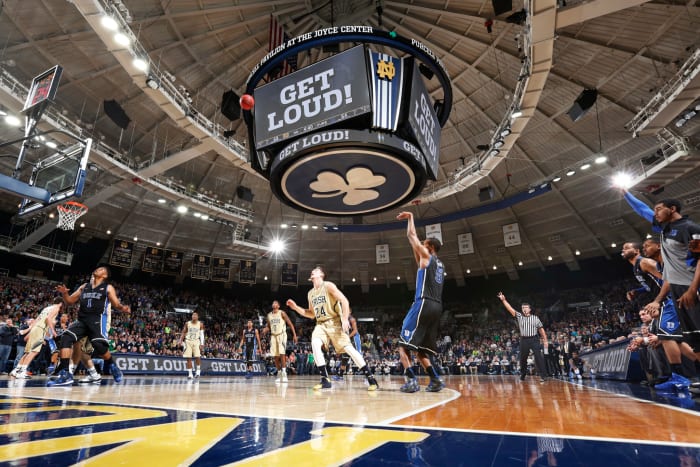 Notre Dame basketball plays Duke at the Joyce Center.