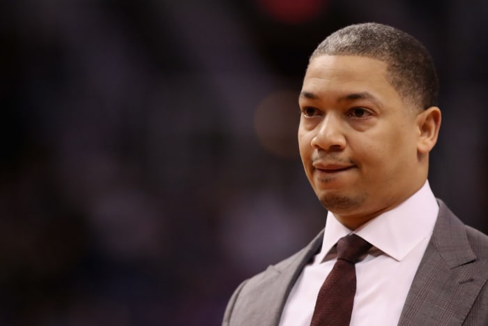 A closeup picture of Tyronn Lue.