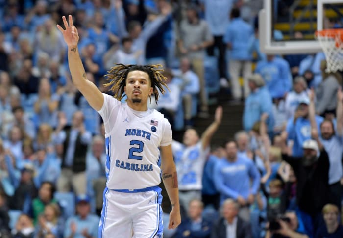 UNC freshman guard Cole Anthony against Notre Dame.