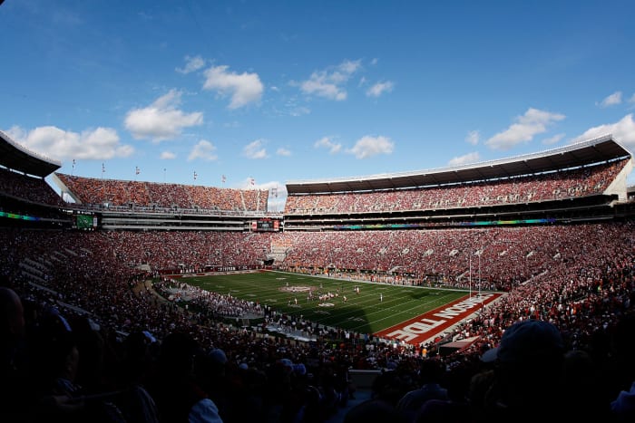 A general view of Bryant-Denny Stadium during the game between the Alabama Crimson Tide and the Tennessee Volunteers.
