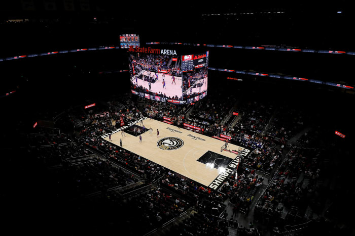 A general view of the Atlanta Hawks stadium.