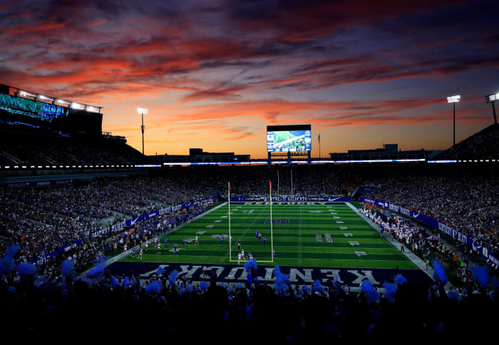 Kentucky football stadium at night against Florida.