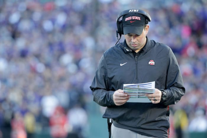 ohio state coach ryan day during the rose bowl