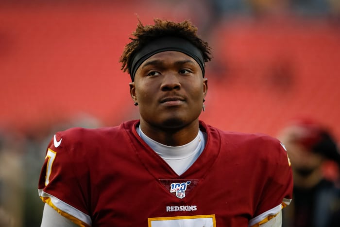 Dwayne Haskins following the Washington Football Team blowout loss to the Jets.