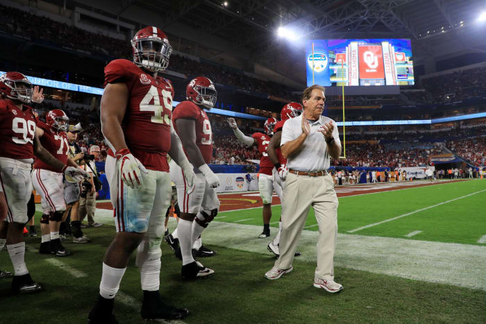 nick saban and alabama at the orange bowl