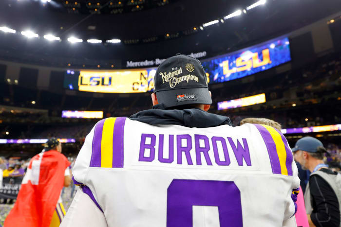LSU quarterback Joe Burrow after the national title game.