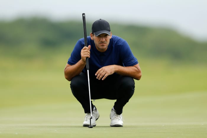 Tony Romo playing at the Byron Nelson.
