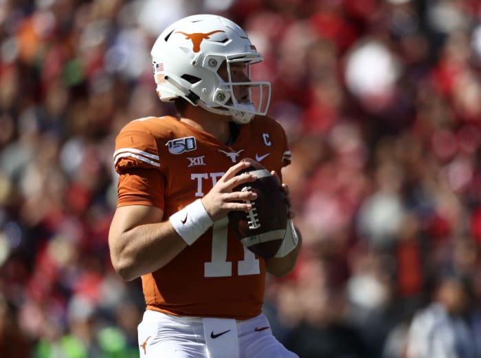 Texas quarterback Sam Ehlinger against Oklahoma.