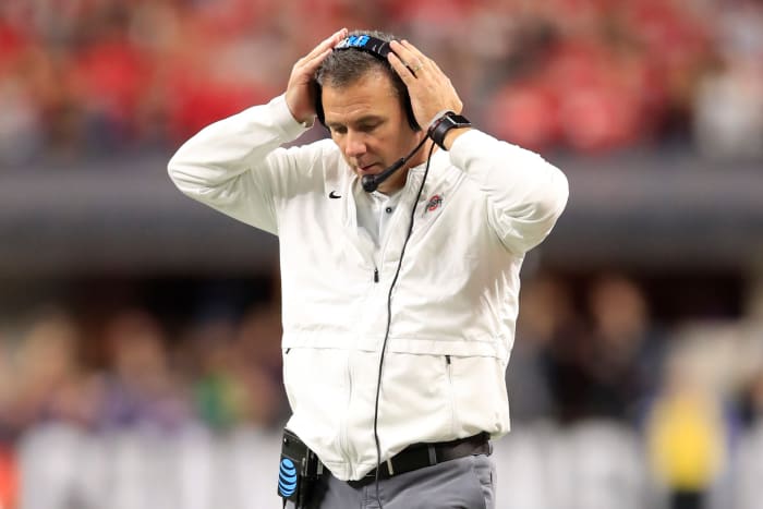 urban meyer on the sideline against northwestern