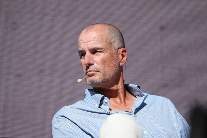 Jay Bilas speaks at the espnW Women + Sports Summit.