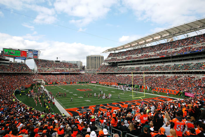 General view of the Bengals stadium.