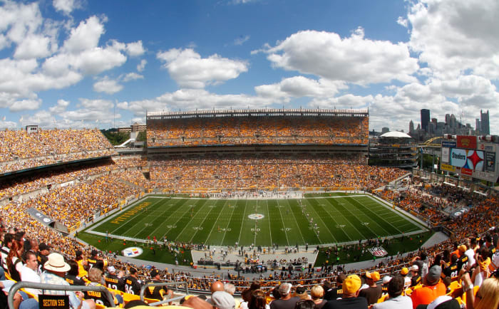 A general view of the Pittsburgh Steelers stadium.