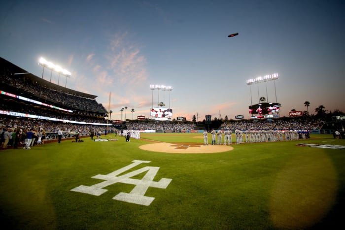 A general view of Dodger Stadium, home of the Dodgers.