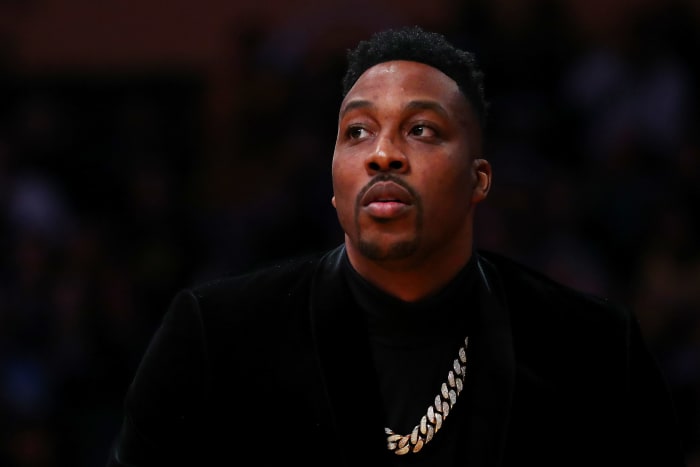 A closeup of Dwight Howard.