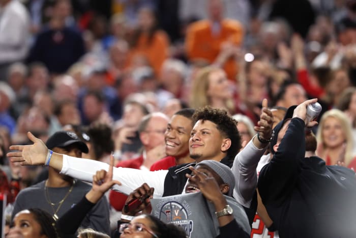 patrick mahomes during the national title game