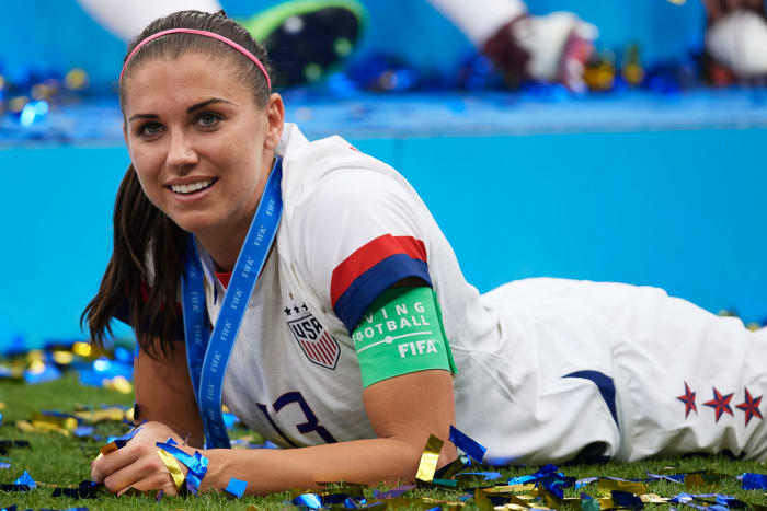 Alex Morgan in the 2019 women's world cup.